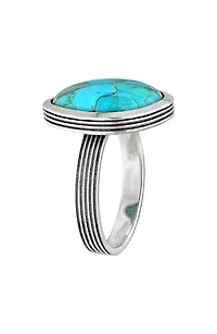 Bezel Set Mohave Turquoise Ring