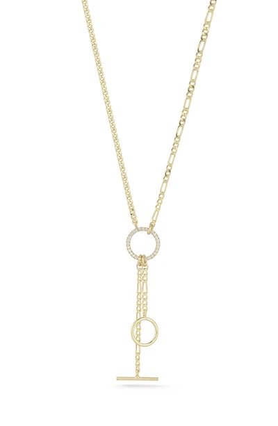 Cubic Zirconia Mixed Link Y-Necklace
