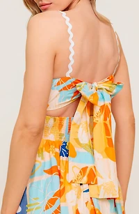 Floral V-Neck Midi Dress