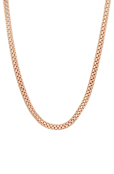 14K Rose Gold Plated Popcorn Chain Necklace
