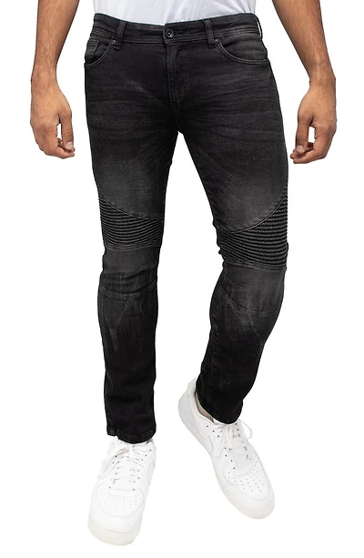 Raw X Distressed Moto Slim Jeans