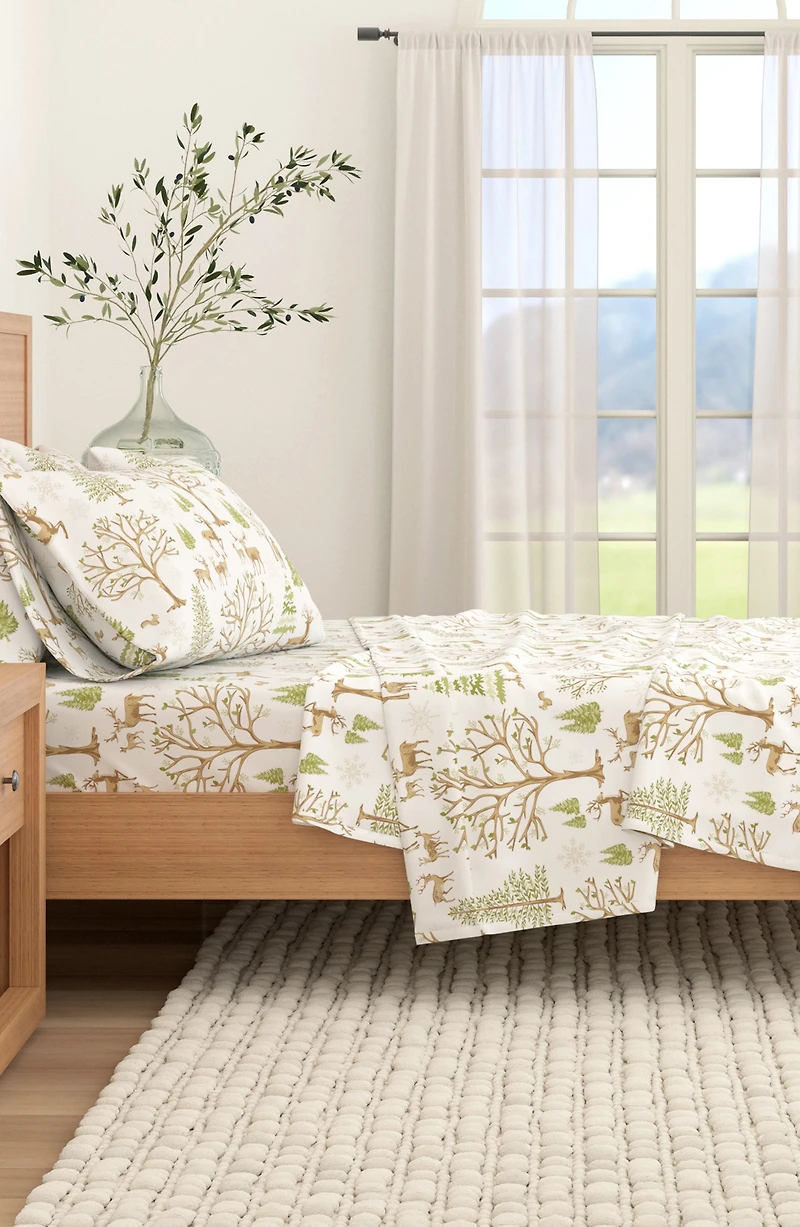 Animal Lodge Cotton Flannel Sheet Set