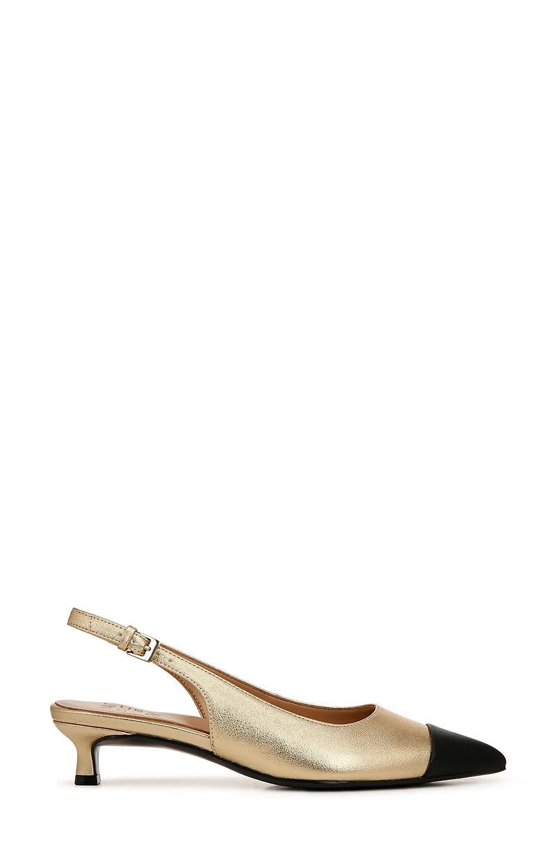 Gazing Kitten Heel Slingback Pump