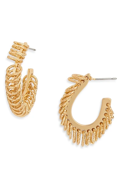 'C' Hoop Earrings
