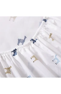 Llama Print 200 Thread Count Cotton Percale Sheet Set