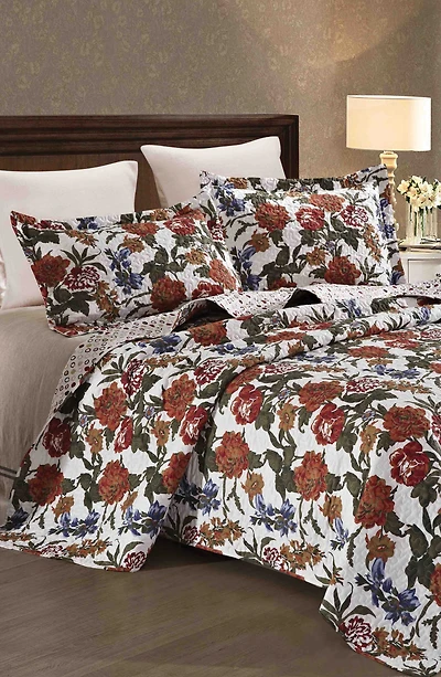 Floral Print Quilt & Sham Set