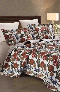 Floral Print Quilt & Sham Set