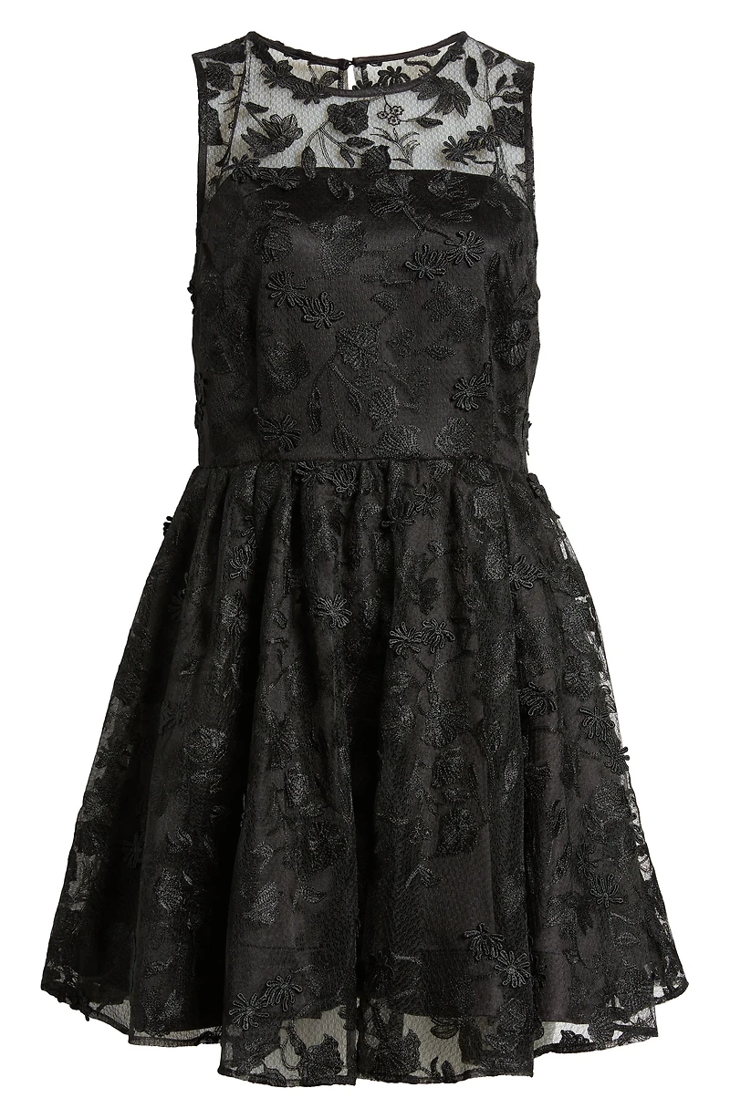 Floral Lace Fit & Flare Dress