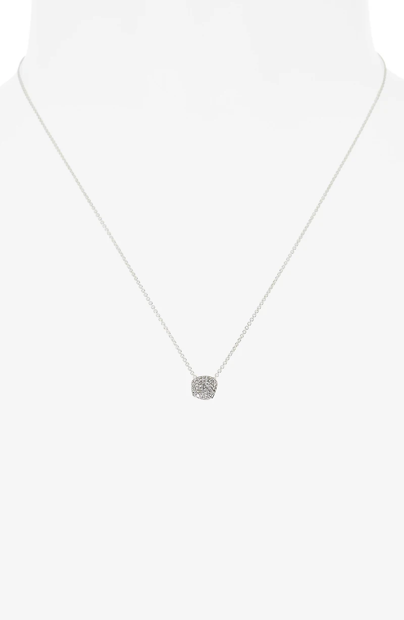 Nura Mini Nugget Pavé Diamond Pendant Necklace