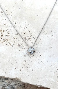 Cubic Zirconia Braided Knot Pendant Necklace