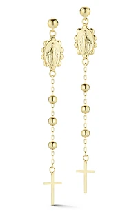 Rosary Chain Drop Earrings