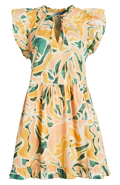 Zinnia Abstract Print Cotton Dress