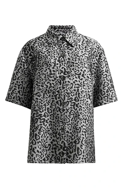 Jemi Leopard Print Button-Up Shirt