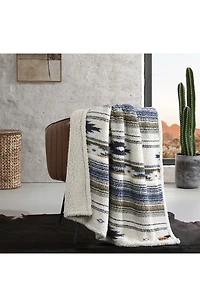 Coyote Sands Faux Shearling Throw Blanket