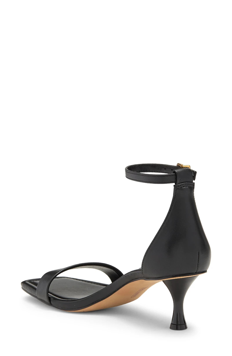 Vinkely Square Toe Kitten Heel Sandal