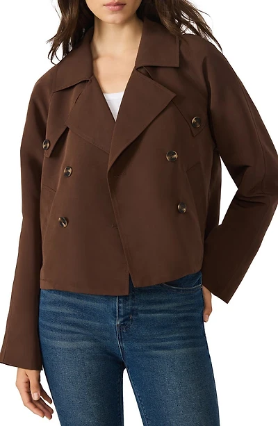 Double Breasted Short Trench Coat