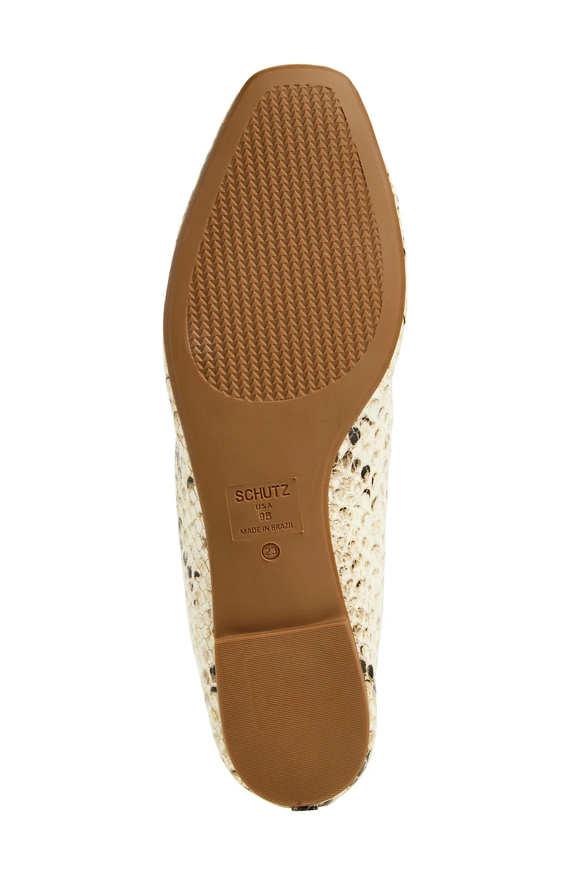 Arissa Snakeskin Embossed Ballet Flat