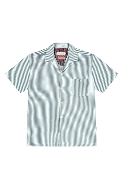 Stripe Jacquard Camp Shirt