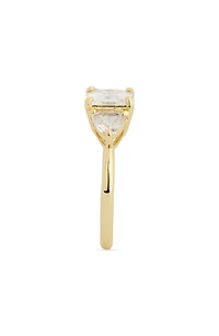 CZ Three Stone Ring