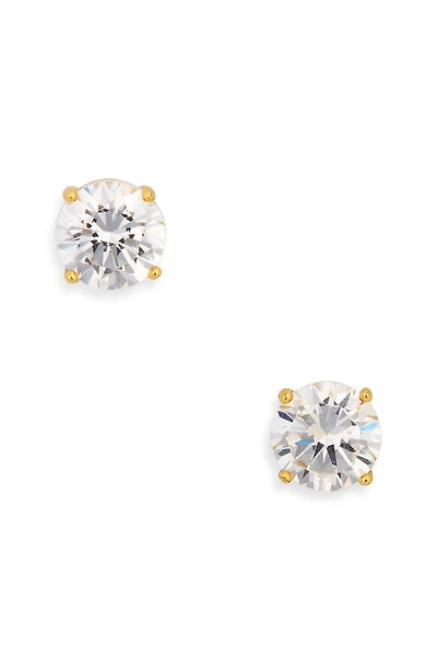 Cubic Zirconia Round Stud Earrings