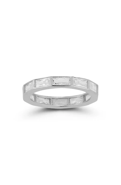Cubic Zirconia Baguette Band Ring