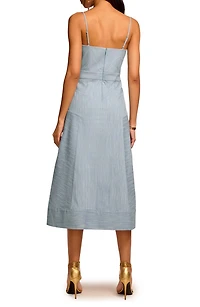 Cassia Stitch Sleeveless Midi Dress