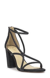 Shiny Ankle Strap Sandal