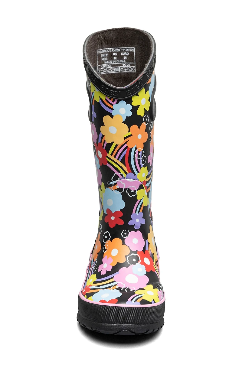 Kids' Rainbow Flower Rain Boot