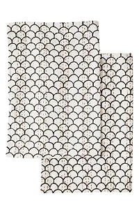 Scalloped Handstitched Kantha Set of 2 Cotton Shams