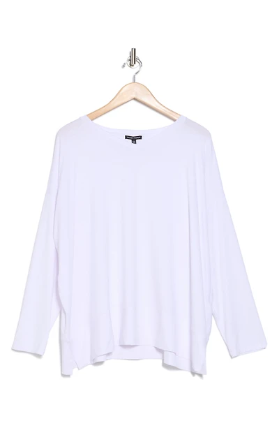 V-Neck Long Sleeve Boxy T-Shirt