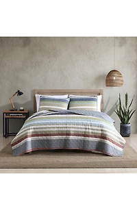 Salmon Ladder Cotton Quilt 3-Piece Set