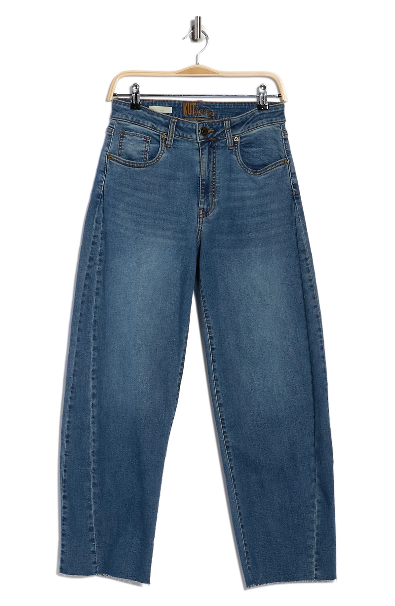 Shay High Waist Raw Hem Wide Leg Jeans