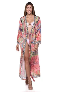 Tie Waist Longline Cover-Up Duster