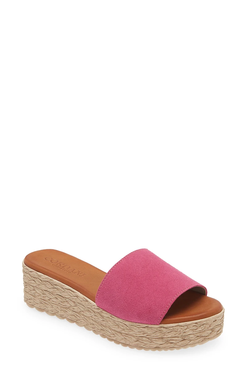 Bizzy Espadrille Platform Wedge Slide Sandal