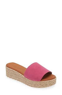 Bizzy Espadrille Platform Wedge Slide Sandal