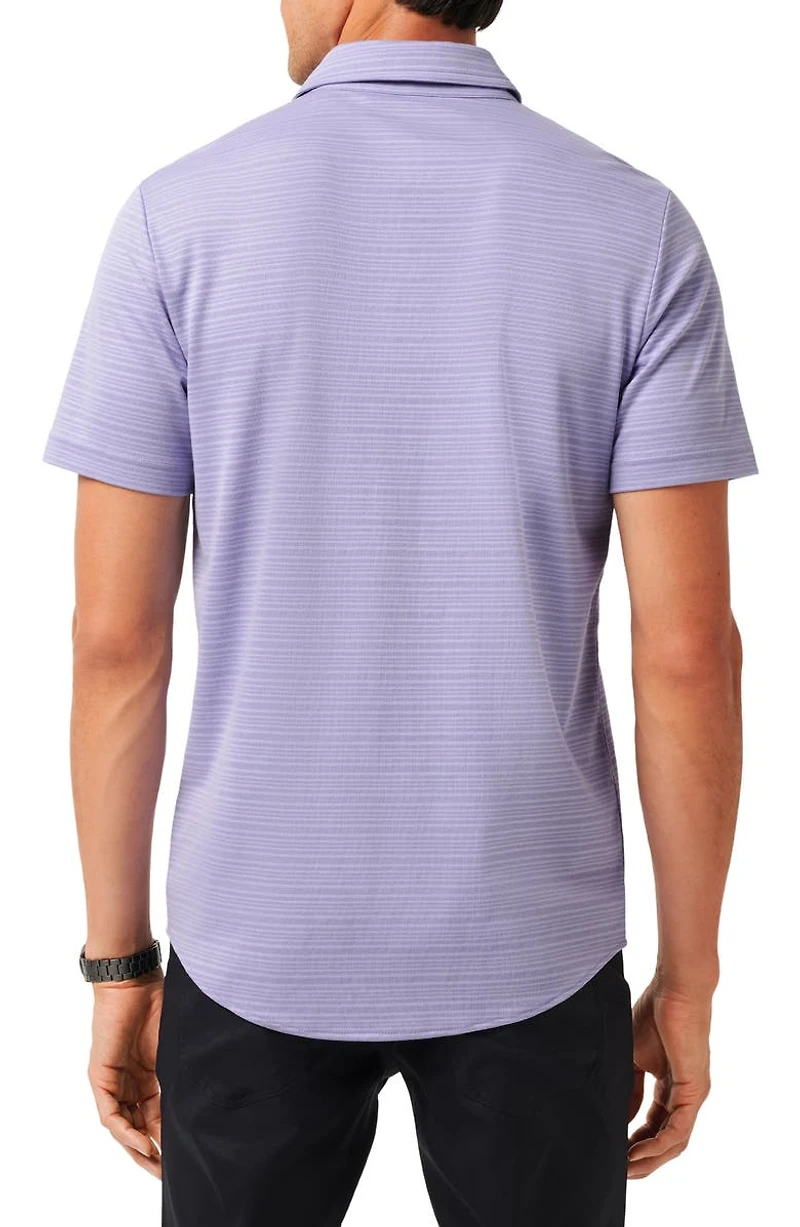 Tip to the City Short Sleeve Cotton Blend Button-Up Shirt