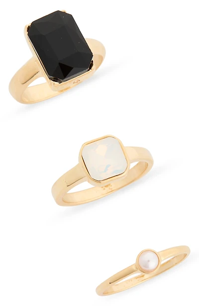 Set of 3 Multi Stone Rings