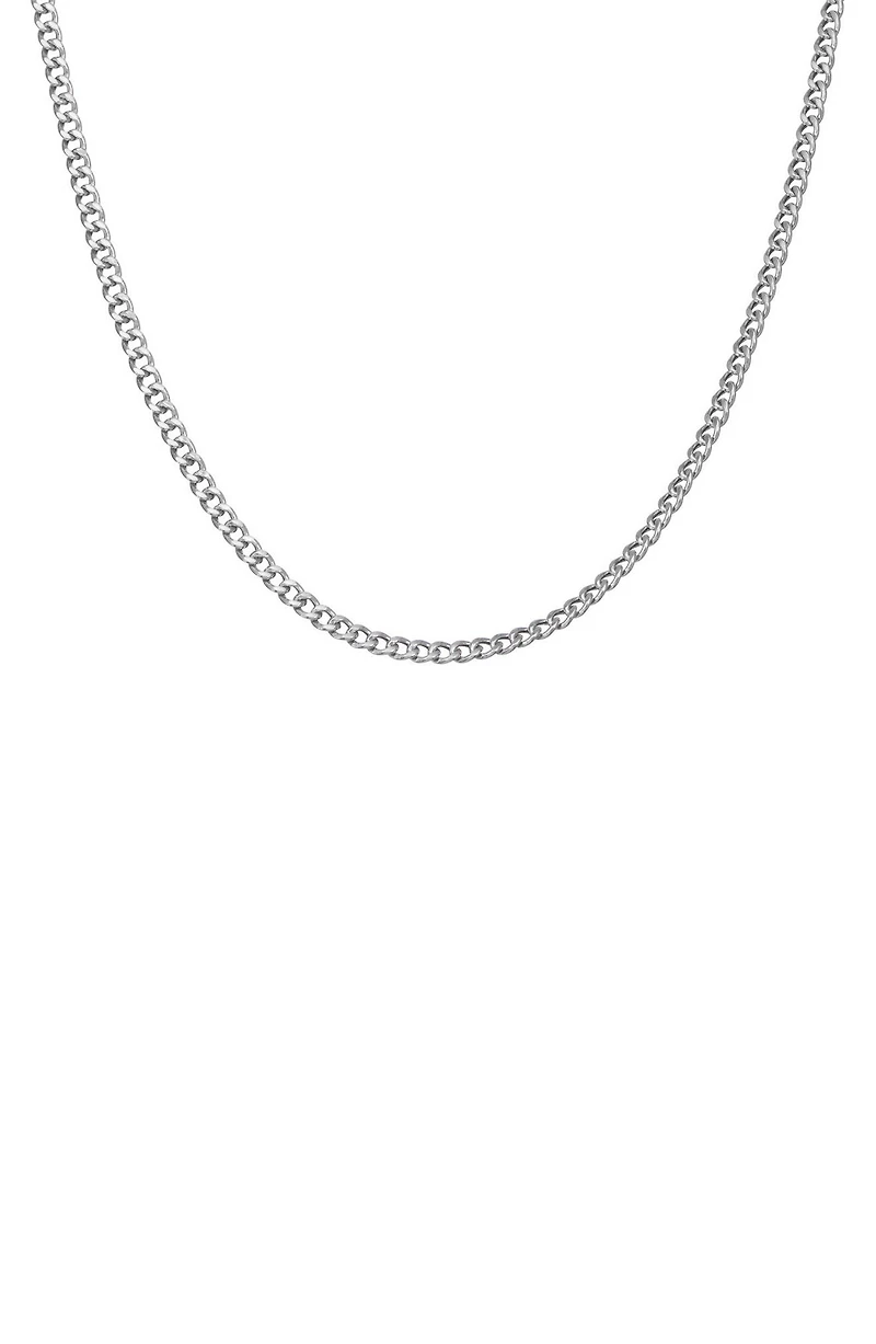 Sterling Silver Curb Chain Necklace