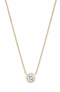 Diamond Bezel Pendant Necklace - 0.37 ctw.