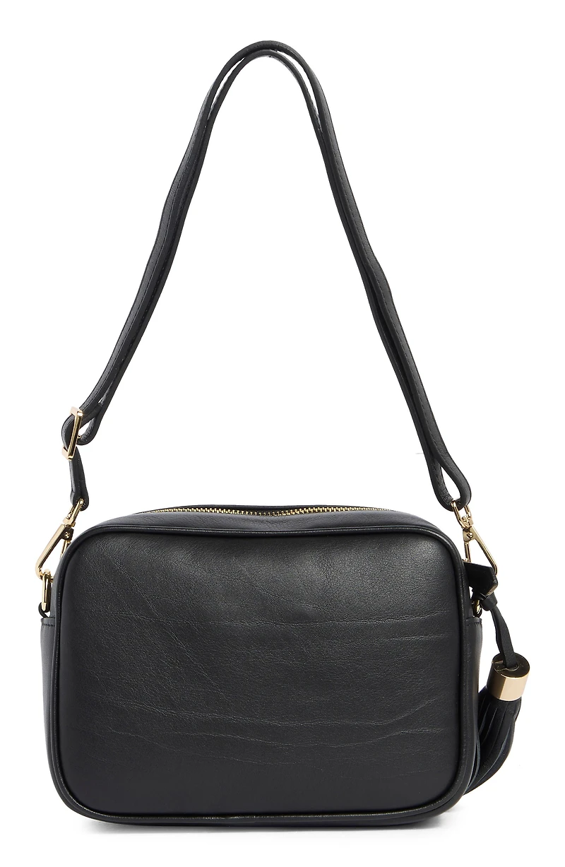 Mia VLOGO Quilted Leather Shoulder Bag