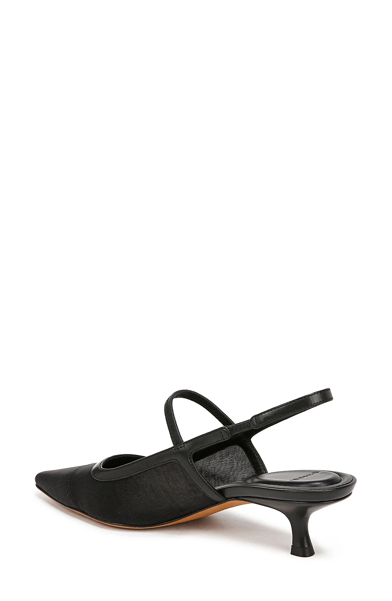 Venice Slingback Pointed Toe Kitten Heel Pump