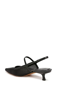 Venice Slingback Pointed Toe Kitten Heel Pump