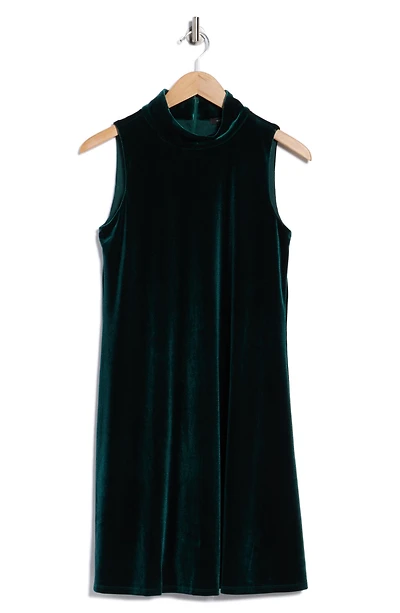 Velour A-Line Midi Dress