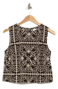 Jewel Neck Sleeveless Top