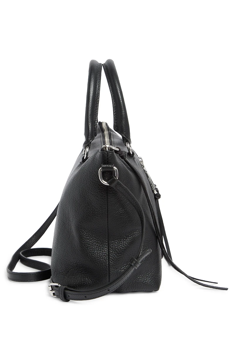 Moto Zip Leather Satchel