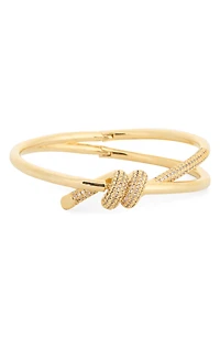 Zoe Pavé Cubic Zirconia Knot Hinged Bracelet