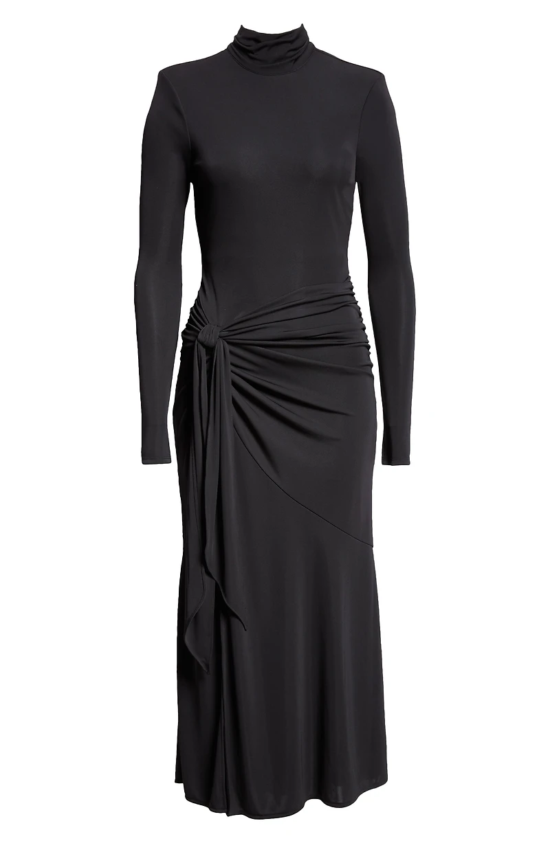 Johnson Side Ruched Long Sleeve Jersey Dress
