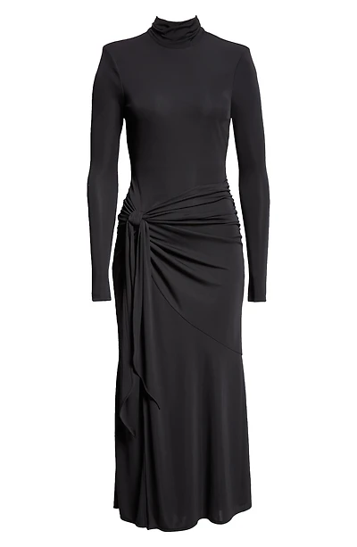 Johnson Side Ruched Long Sleeve Jersey Dress