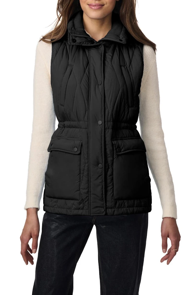 Quilted Hooded Recycled Polyester Vest