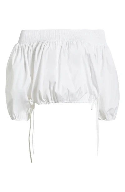 Off the Shoulder Cotton Poplin Shirt